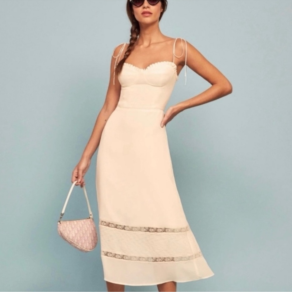 Reformation Ronan White Dress size 8